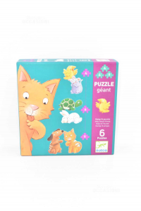 Puzzle Djeco 6 Puzzle Animali Verde
