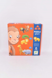Puzzle Djeco 6 Puzzle Animali Arancione