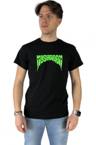 T-Shirt Mushroom Black Green