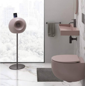 Matt pink wall hung toilet DOT 2.0 AeT Italia