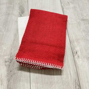 Coppia asciugamani Chicco di riso belair rosso