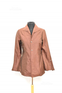 Jacket Woman Brown 100% Silk Size.s / M