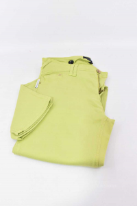 Trousers Woman Green Lime Armani Jeans Size 28