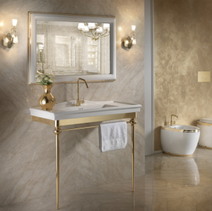 Princess A&T Italia washbasin with gold structure