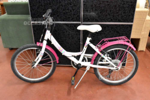 Bicycle Girl City White And Pink
