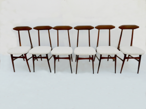 Set di 6 sedie vintage stile scandinavo, anni '60