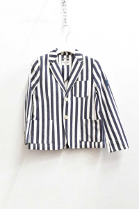 Jacket Boy Fred Mello New York Striped Blue White Years 8