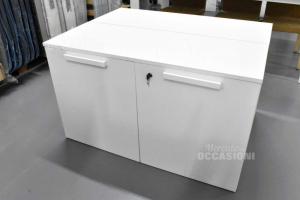 Cabinet White Low With 2 Ante And Key