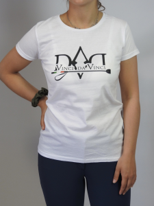 T-shirt donna con transfer logo