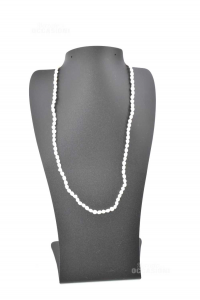 Necklace In Vera Pearls Of River White 24 Cm