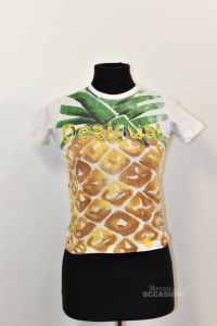 T-shirt Boy Desigual Size.7-8 Years Fantasy Pineapple