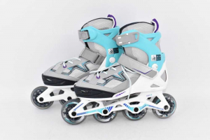 Inline Skates Orxelo From 35 By 38 Adjustable Color Light Blue White + Bag