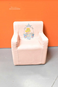 Armchair Pink Cinderella For Baby Girl 50x60x50 Cm Kiddy Area