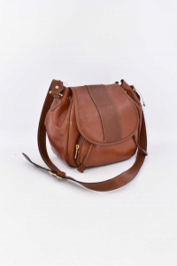 Shoulder Bag Brown In Leather Vintage Nikolaos