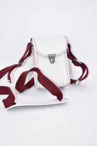 Shoulderstrap Bag Case White Bordeaux Stellar Leather