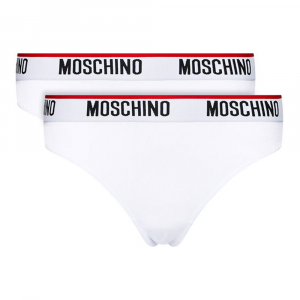 Moschino Brazilian Brief Double Pack Bianco