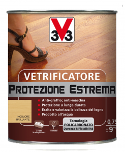 Vetrificatore Parquet Protezione Estrema H20  Brillante Incolore  0,75 Lt.
