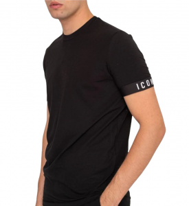 Dsquared2 T-Shirt Nero Icon Bianco 