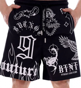 ButNot Shorts Multistampa Nero