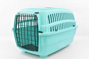 Cat Carrier In Plastic Light Blue Water Voyager