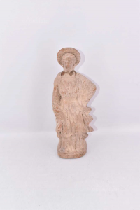 Statua In Terracotta Raffigurante Donna Dell'800 Altezza 30 Cm (difetto Testa)