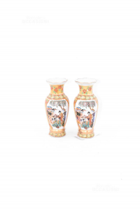 Pair Jars Oriental 15 Cm