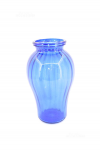 Vase Glass Blue H 30 Cm