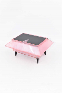 Slipcase Jewlery Box Vintage Plastic Pink Black The