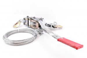 Verricello Manual With Double Hook + Wire Of Iron