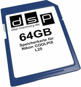 MEMORIA SD DA 64GB SPECIFICA PER  NIKON COOLPIX L25 - 10 pezzi