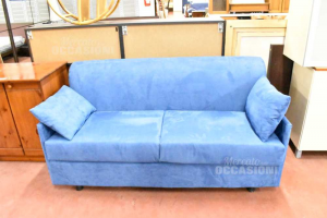 Sofa Bed Light Blue Matrimonale Large 160 Cm With Mattress