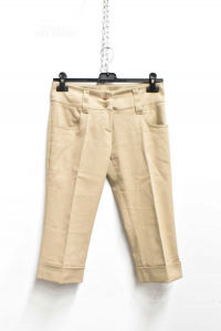 Pants Womanxextra Size.40 Pinocchietto Beige