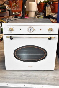 Oven Recessed Franke White Classic With Details Brass