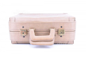 Suitcase Vintage In Leather Color Hazelnut With Cinghie Internal 45x30x20 Cm