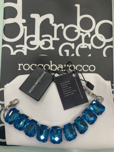 Bracciale Rocco Barocco con cristalli azzurro ROJ136