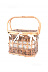 Wicker Basketball To Sew With Basketball Small Internal (external Sizes 30x23x23 Cm)