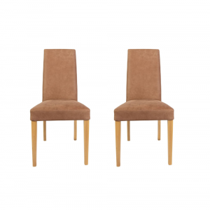 Leather Forever Set of 2 dinner chairs in genuine leather - Outback model in 3 colors