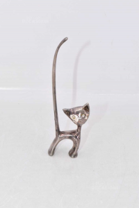 Holder Rings In Metal Shaped As Cat