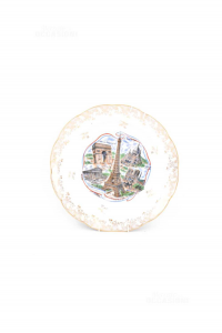 Ceramic Plate Souvenir De Paris 24 Cm