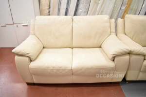 Sofa In Fior Of Leather Divani And Divani Color Beige 2 Seats (bought In 2008) Size