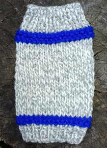 MAGLIONCINO invernale in lana melange color grigio/bianco e blu taglia 18