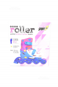 Inline Skates Roller Blue Pink White Sport1 Size 35-38 Adjustable