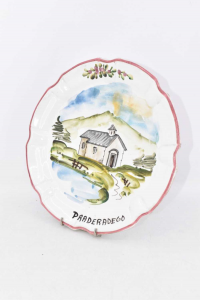 Plate In Ceramic To Hang Hand Painted Made In Pradeladego