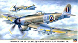 Hawker Typhoon Mk.IB 'No. 181 Squadron' w/4-Blade Propeller 1/48