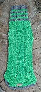 MAGLIONCINO invernale in lana e ciniglia colore verde/grigio taglia 32