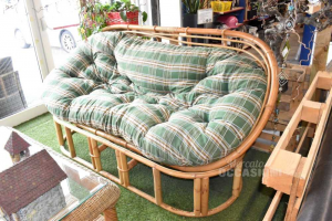 Sofa For Outdoors In Bamboo Style Arrotondato Cushion Green