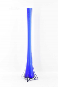 Vase Portafiore Glas Blau Dicht Und Lang 50 Cm