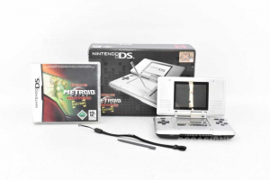 Konsole Nintendo Ds Silber Mit Demo Metroid Prim Hunters Zuerst Hunt - Funktioniert
