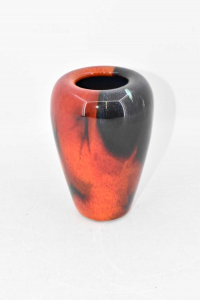 Vase Blumenständer Klein Poole H 10 Cm Schwarz Rot
