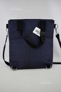 Bag Blue Which Becomes Backpack Equomercato New 40x40x10 Cm
